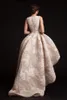 Krikor jabotiska aftonklänningar hilo ruffles prom klänningar besättning halsringning organza blomma applikationer formell klänning boll klänning form7024788