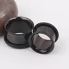 Stainless Steel black Single Flare Flesh Tunnel F21 Mix 314mm 200pcslot Ear plugs Piercing jewelry1279296