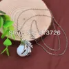 Hela 20st Classic Silver Plated Chain Mixed Stone Dragon Claw Round Beads Pendant Necklace Jewelry8743840