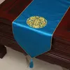 Haft Lucky Stół Biegacze Chiński Styl Tkaniny Sztuka High End Damask Coffee Stolik Cloth Dining Tablic Pads na Wesele Dekoracje