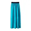 Wholesale- Casual Lady Long Maxi Chiffon Skirts Summer Women Pleated Elastic Waist Skirt New