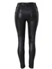 Women han edition counters authentic new winter leisure fashion show thin tall waist warm tight pencil leather pants. S - 3xl