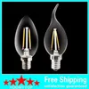 Filament LED-lampor E12 E14 E27 LED-ljuslampa 2W 4W 110-220V C35T C35 Filament Candelabra Edison Filamenttyp Bulb Lighting