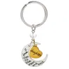 Navio livre novo eu te amo para a lua e volta keychain key ring set 10 estilo quente