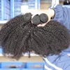 Mongolisches Afro-Kinky-Curly-Jungfrau-Haar, Kinky-Curly-Haarwebart, Echthaarverlängerung, natürliche Farbe, doppelte Tressen, färbbar