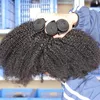 Mongol Afro Kinky Curly Virgin Hair Kinky Curly Hair Weaves Extensión del cabello humano Color natural Tramas dobles Dyedable8217999