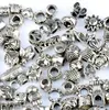 140 pçs / lote 140 estilos 925 de Prata Big Hole Beads para Pulseiras Charme Europeu ilia Biagi Pulseiras Metais Soltos Beads Jóias DIY