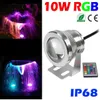 10W RGB Blustlight 수중 LED 홍수 조명 수영장 야외 방수 둥근 DC 12V 볼록 렌즈 LED 조명 샘플 4563880