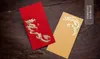 Cartes d'invitation de mariage rouge de style chinois avec feuille intérieure vierge Dragon Phoenix Invitations1773828