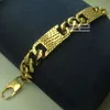 Mäns Cool 14K 14CT GOLD FILLED GF 14mm Bredd 23cm Längd Cool Braclet B140