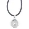 Groothandel 18 mm kliksieraden PU lederen touw met 18 mm dikke klikketting met knopen