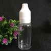2000 st/parti 15 ml dropparflaska PET Plastn￥lflaskor Tamper Uppenbar barns￤kra kepsar L￥ng spets Tom E Liquid Drop Bottle 0.5oz