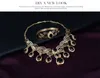 Trendy 18K Gold Plated Wedding Gem Zircon Beads Necklaces Bracelet Ring Earrings Women Party Jewelry Sets 3Colors