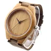 BOBO BIRD décontracté bambou en bois montre mouvement japonais montres bambou bois bande montres montre à quartz pour men250O