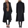 Wholesale-Stylish Women Lady Casual Cardigan Solid Long Sleeve X-Long Waterfall Coat Outwear 2Color