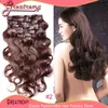 Greatremy #1#2#4 Brazilian Body Wave Clip In Hair Extension Remy Hair Weaves 20-24inch Top Quality Clip Human Hair Extensions 120g/set