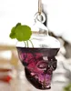 Hängande skalle vase kreativ glas blomma vaser hem dekoration glas vaser mode party decor bar restaurang gåva