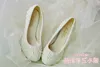 Handmade Pearl Wedding Buty 2015 Nowe Mieszkanie 4.5 CM 8 CM Heel Kotek Kołfeka Światowa Obuwie Bridal Custom Made Size Buty Buty Druhna Slip-On