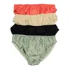 4 Pair 100% Silk Women's Bikinis Briefs Panties Cotton crotch For US Size M L XL XXL