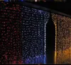 300 LED 3M * 3M Vorhang Schnur Lichter Gartenlampen Weihnachten Weihnachten Eiszapfen Lichter Weihnachten Hochzeitsfest Dekorationen AC110V-250V