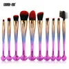 Maange Professional 10pcs Shell Makeup Brushes Set Foundation Blending Pencil Powder Eyeshadow Eyeliner Eyebrow Lip Cosmetic Tool