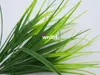HEIßER Gefälschte Grüne Pflanze 30 cm / 11,81 "Länge 12 Teile / los Künstliche Glück Gras Kunststoff Pflanzen Gräser 7 Stiele pro Bündel für Hochzeit Blume