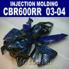 Fattning formsprutning för Honda CBR 600RR Fairings 2003 2004 Blue Flame 03 04 CBR600RR B8RW