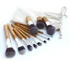 Professional brush 11pcs/lot bamboo handle makeup brushes,11pcs make up brush set cosmetics brush kits tools DHL free shipping good quality