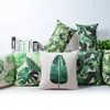 Tropisch regenwoud Kussenhoes Groene Jungle Plant Sierkussen Case Banaanblad Bladeren Cojines Home Decor