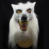 New White Wolf Mask Animal Head Costume Latex Halloween Party Mask Carnival masquerade ball Decoration novelty Christmas gift free shipping