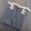 Lace Boot Cuffs knit boot topper lace trim & buttons faux legwarmers - lace cuff - shark tank leg warmers #3730