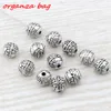 Hot! 200pcs antigo liga de prata requintado Spacer Beads 7.5x8mm encaixa Colar Charm Bracelet Estilo Europeu