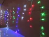 Huge Long 20m 600LEDS Icicle Curtain String Lights for Christmas Party 8 Mode flash +220V Power Plug+Display Controller+Tail Plug