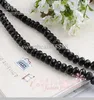 MIC Vendita calda Lotto 288 Pz Nero Sfaccettato Cristallo Rondelle Branello 8mm Misura Bracciali Collana Gioielli FAI DA TE