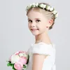 2016 Matrimonio sposa ragazza testa corona di fiori Fascia Rosa Bianco rattan ghirlanda Hawaii fiore Un pezzo Copricapo Capelli Accessor2618