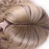 Parrucche WoodFestival parrucche per capelli lunghi ondulati sintetici ricci ombre bionde color lino fibra per capelli parrucca resistente al calore da donna di buona qualità 75 cm