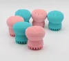 Lovely Cute Animal Small Octopus Shape Silicone Facial Cleaning Brush Deep Pore Cleaning Exfoliator Face Washing Brush