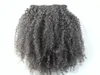 4b4c Mongol virgem afro kinky cabelo encaracolado trama clipe em extensões de cabelo não processado natural cor preta extensões humanas podem ser 6311781