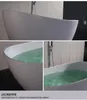 1630mm Elegent Solid Surface Acrylic Bathtub Freestanding Oval Corian blötläggning Pure Acrylic Tub 6509