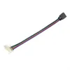 Connecteurs de bande lumineuse LED RGB, 10mm, 4 broches, câble sans soudure, carte PCB, adaptateur femelle à 4 broches pour SMD 3528 50501342846
