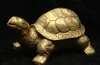 Kina Fengshui Bronze Brass Lucky Lycklig Longevity Tortoise Turtle Statue A