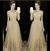 2021 Luxurious Coral Bridesmaid Dresses Bling Prom Dresses A Line Scoop with Beading and Rhinestones Zipper Back Long Dresses Evening Wear