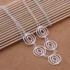 Free Shipping with tracking number Best Most Hot sell Women's Delicate Gift Jewelry 925 Silver 6 Circle Necklace