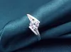 Gratis Verzending Nieuwe 925 Sterling Zilveren mode-sieraden Flash diamant Crystal modeliefhebbers Met Pave zirkoon ring heet verkoop meisje gift 1747