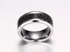 Bague de mariage en acier tungstène 8mm pour hommes et femmes, anneau en tungstène avec incrustation de Fiber de carbone noire, gravure 214U