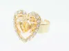 Free Shipping Dubai 18K Gold Plated Heart Shape Necklace Set Fashion Crystal Wedding Bridal Costume Jewelry Ses