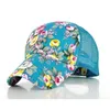 Floral Snapback Baseball Cap Zomer Mesh Bal Caps Golf Hoeden Visors voor Meisjes 5 Kleuren 10 stks / partij Gratis Verzending