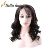 Pas cher Lace Front Perruques Vierge de Cheveux Humains LaceWigs pour les Femmes Noires Couleur Naturelle Lâche Bouclés HairWigs Cap Moyen Bellahair