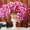 Autumanl Moth Orchid flower butterfly orchid artificial flower pu flower for home wedding decoration whole saler free DHL shipping HM015