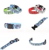 Migające kołnierze PET Zapalone Nylon Led Dog Collars Kolorowe LED Zebra Styl Collar 2,5 m Szerokość 8 Kolor S / M / L